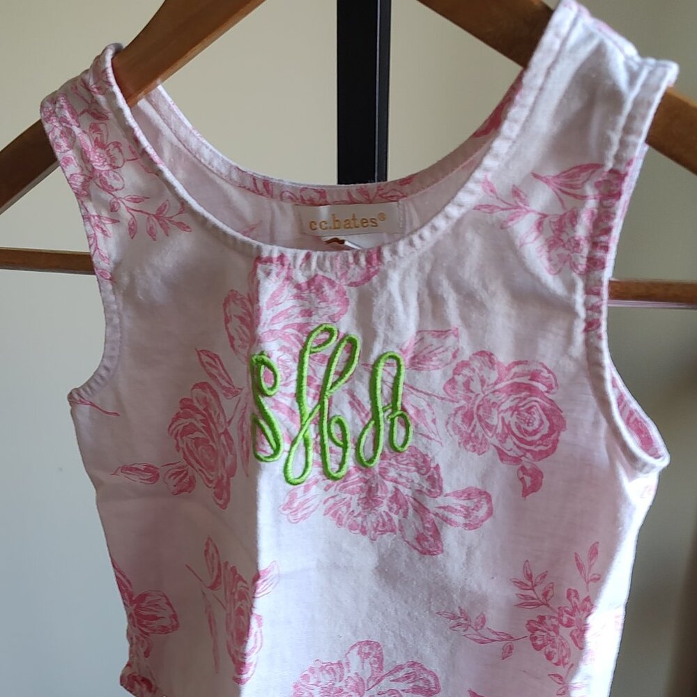 c.c. bates Linen/Cotton Pink & White Shirt